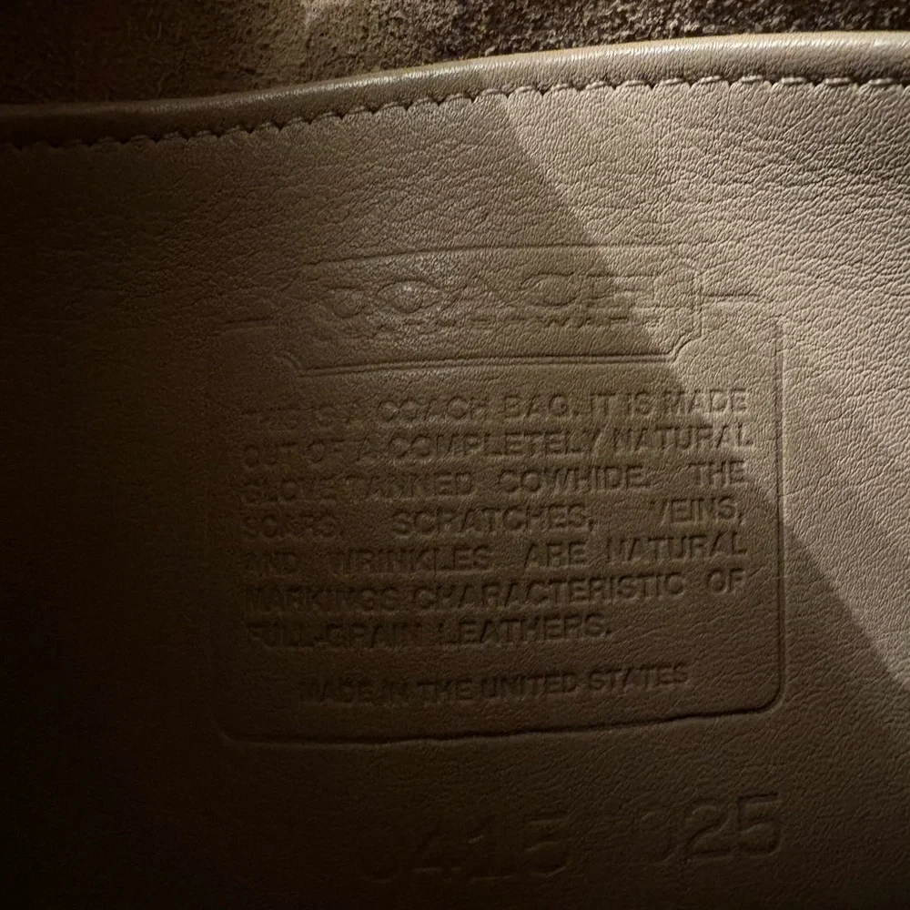 Coach Vintage Taupe Slim Zip Bag